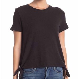 Madewell Black Texture & Thread Modern SideTie Top